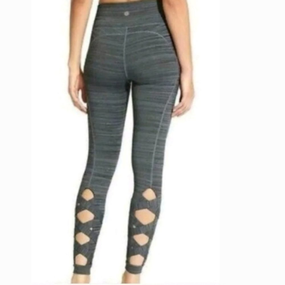 Athleta Grey Cross-Back Leggings